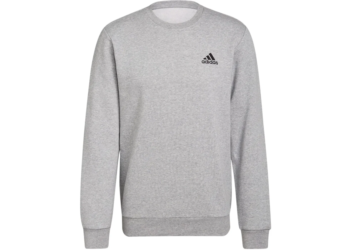 Мужской свитшот на флисе с длинным рукавом Adidas, Medium Grey Heather/Black
