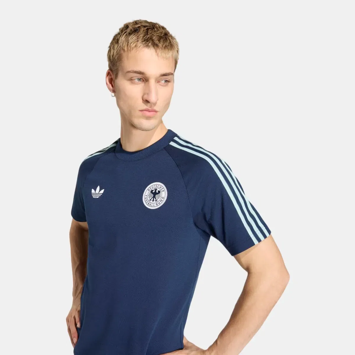 Мужская футболка с принтом Alemania adidas Originals, Azul Marino — фото 3
