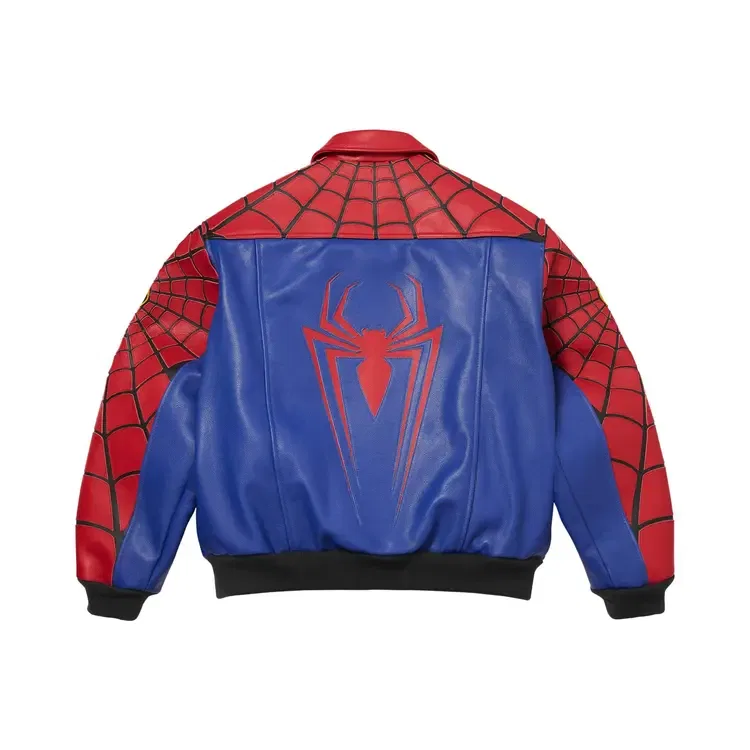 Куртка Supreme x Vanson Leathers Spider-Man, красный — фото 2