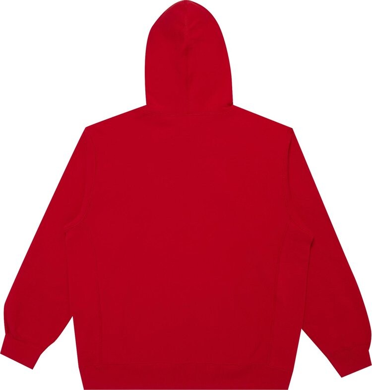 Толстовка Supreme x Swarovski S Logo Hooded Sweatshirt 'Red', красный — фото 3