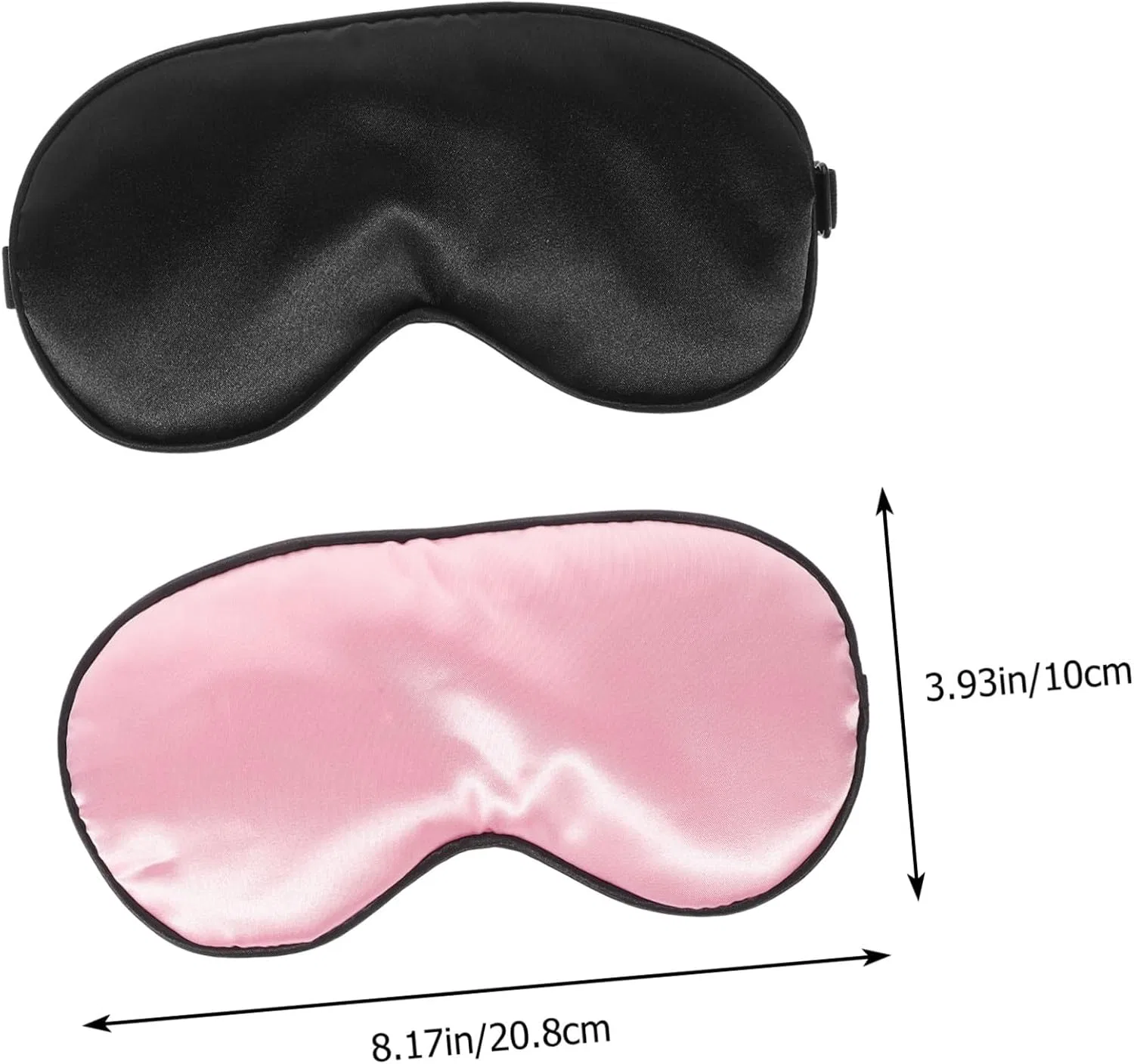 Маска для сна из искусственного шелка, 2 шт, WATIIFUFU, 20.8x10x1.5 см — фото 2