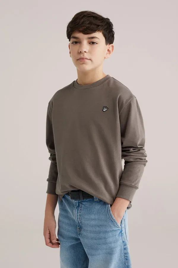 Топ с длинными рукавами We Fashion, темно-коричневый — фото 3