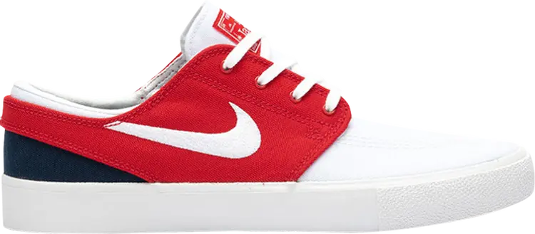 

Кроссовки Nike Zoom Stefan Janoski Canvas RM SB 'White University Red', белый, Белый;красный, Кроссовки Nike Zoom Stefan Janoski Canvas RM SB 'White University Red', белый