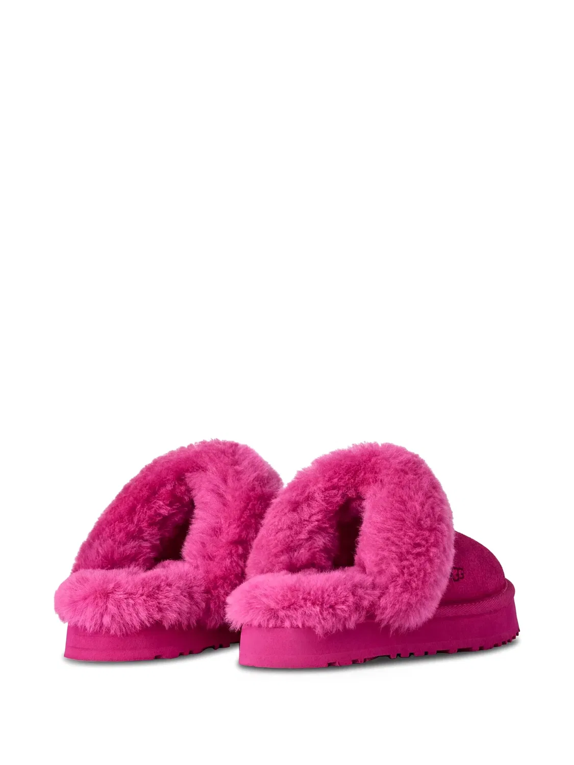 Меховые слиперы Disquette Ugg Kids, розовый — фото 2