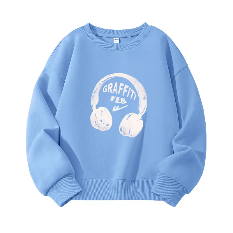 Детский свитшот с круглым вырезом Blue Headphones WARRIOR