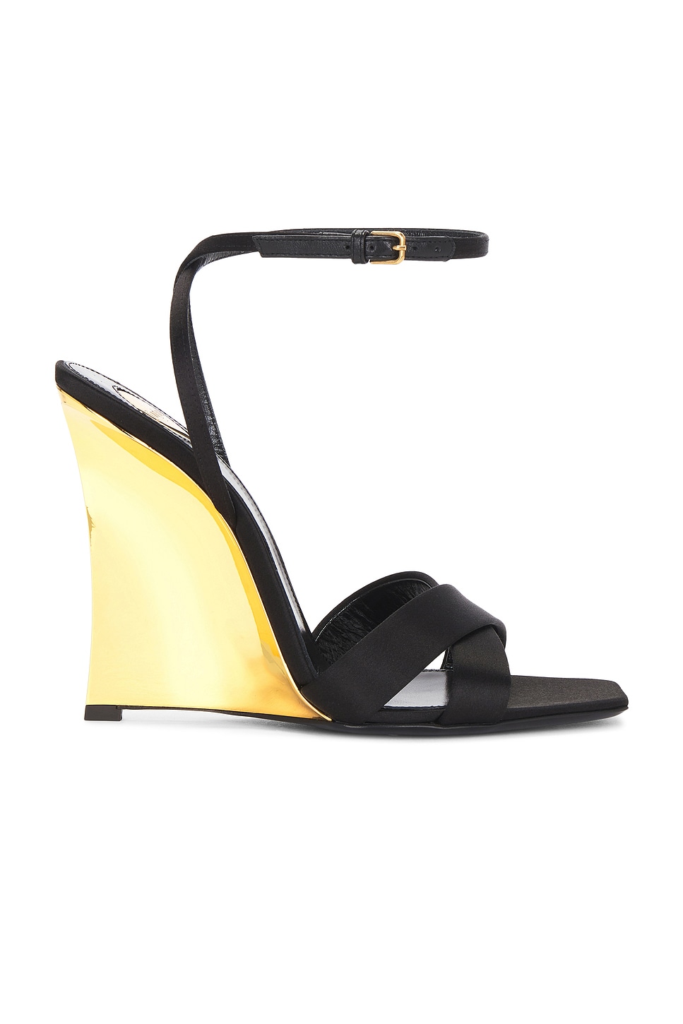 Lydia Wedge Сандалии Saint Laurent, Nero