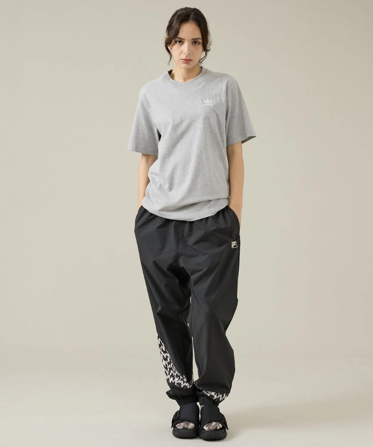 Мужская футболка с логотипом Trefoil Essentials Adidas, Серый — фото 2