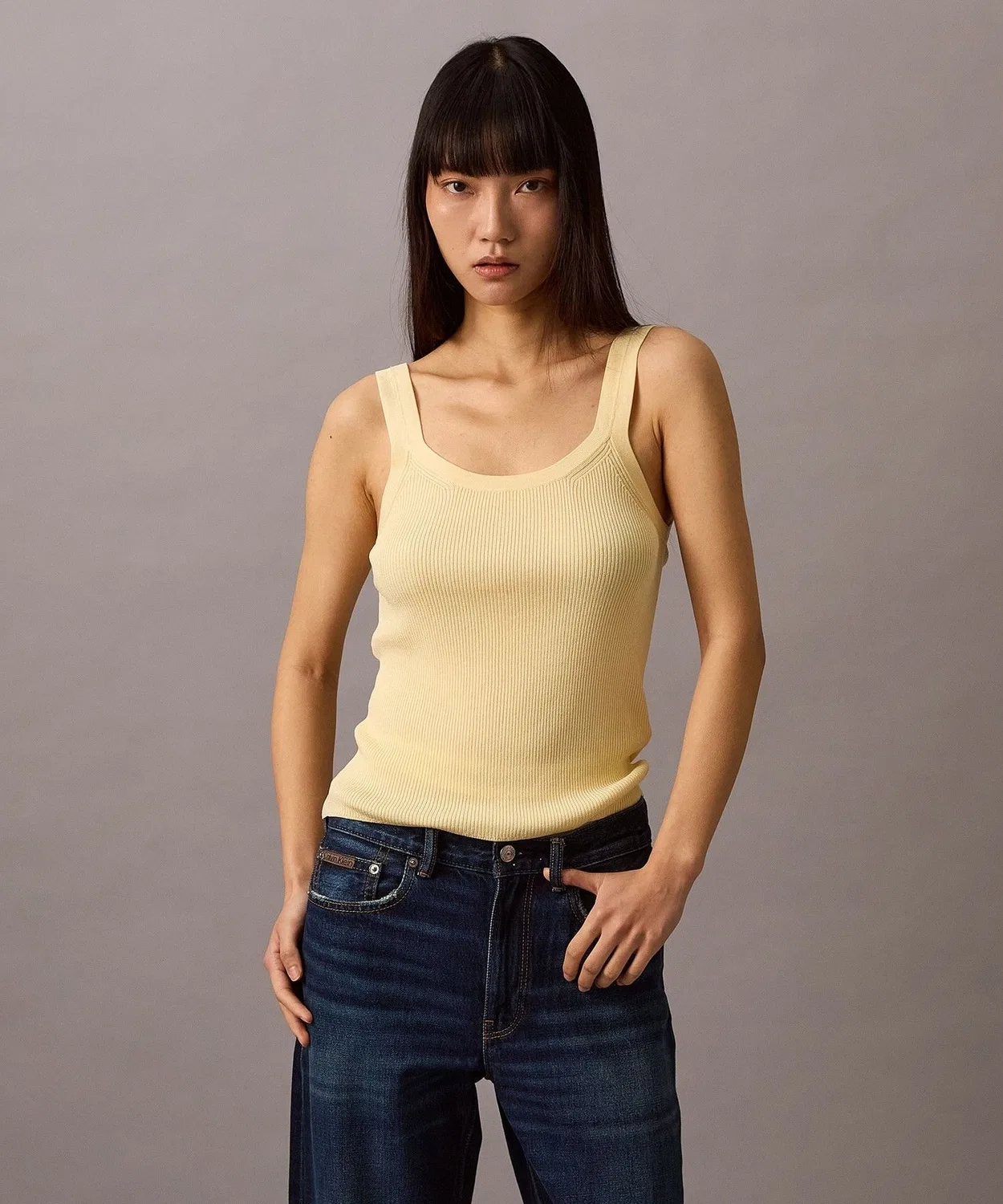 Женский топ без рукавов из вискозы Calvin Klein, Light Blue — фото 3