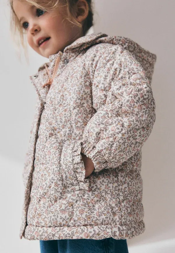 Куртка утепленная зимняя Regular fit Next Pink Floral, розовый — фото 3