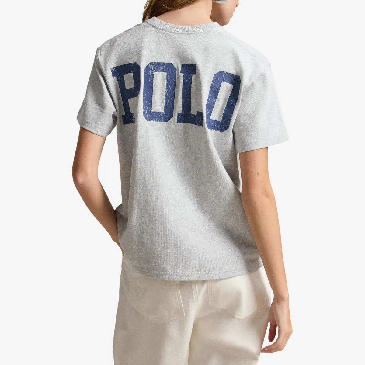 Футболка из хлопкового трикотажа с вышитым логотипом Polo Ralph Lauren, серый — фото 4