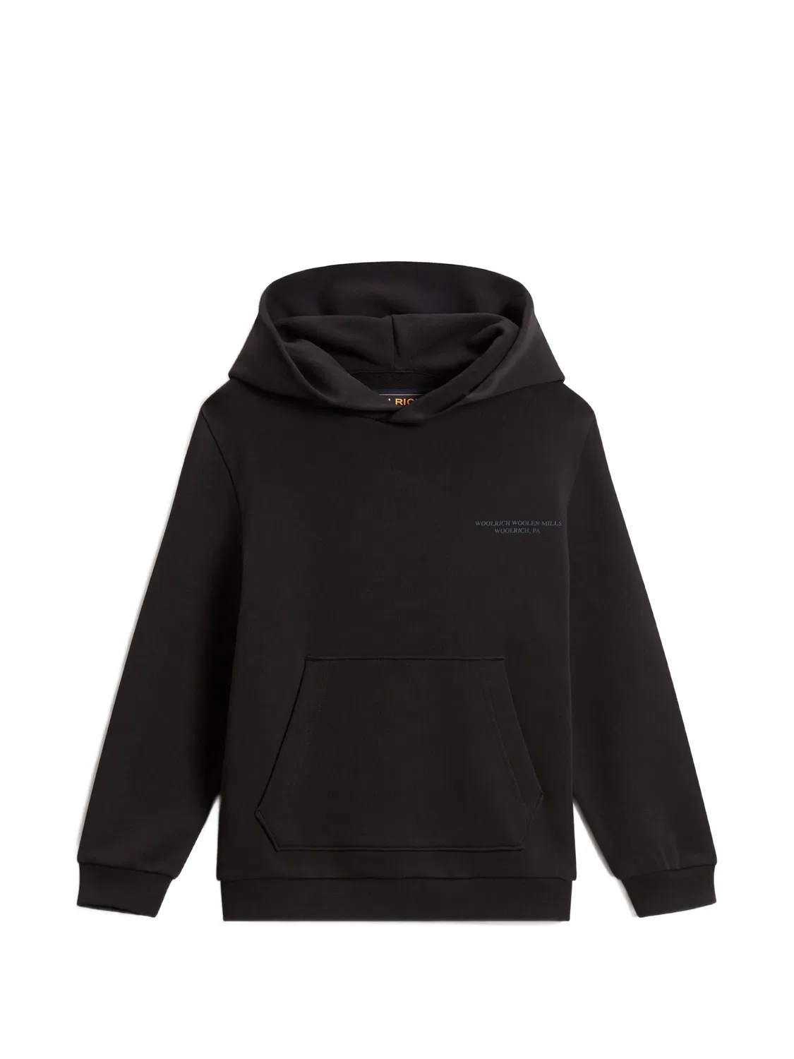 Худи с графичным принтом черного цвета Woolrich, черный