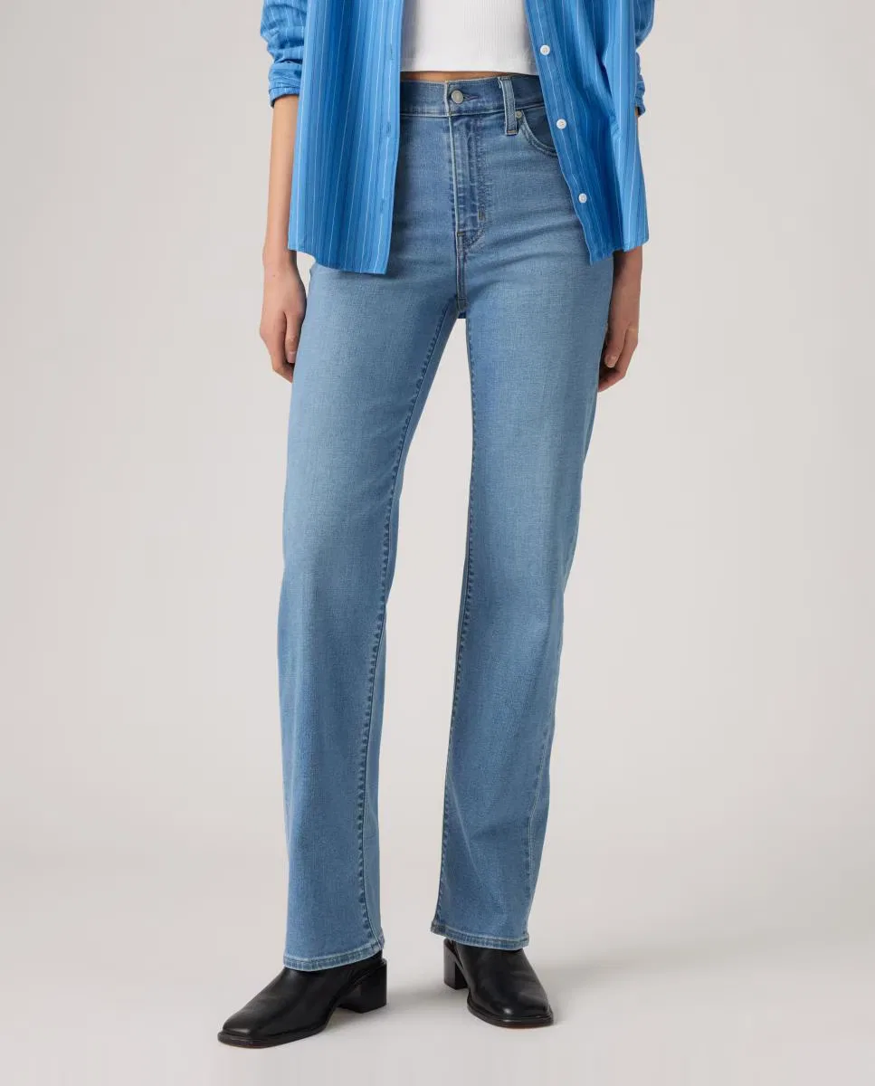 Женское прямые джинсы, Vaquero Recto 723 High Rise Straight Tiro Alto, Levi's, синий — фото 3