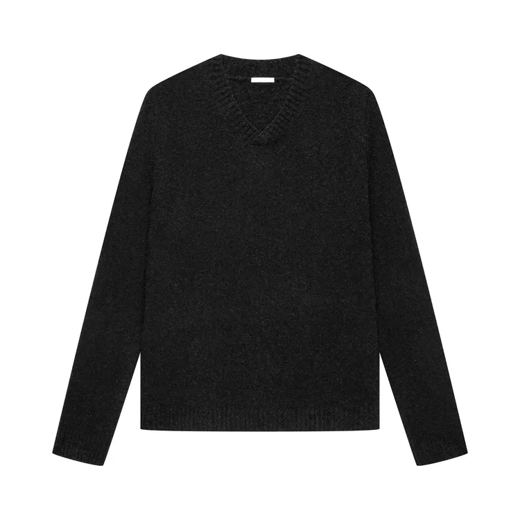 Детский свитер с V-образным вырезом Nice Rice, Black Gray