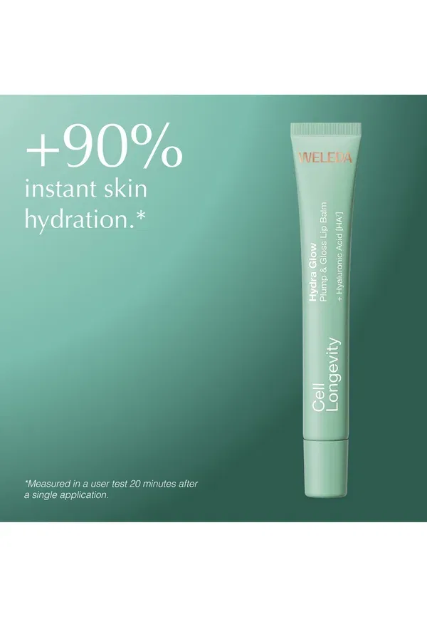 Бальзам для губ с гиалуроновой кислотой Cell longevity hydra glow lip balm Weleda 12 мл — фото 4