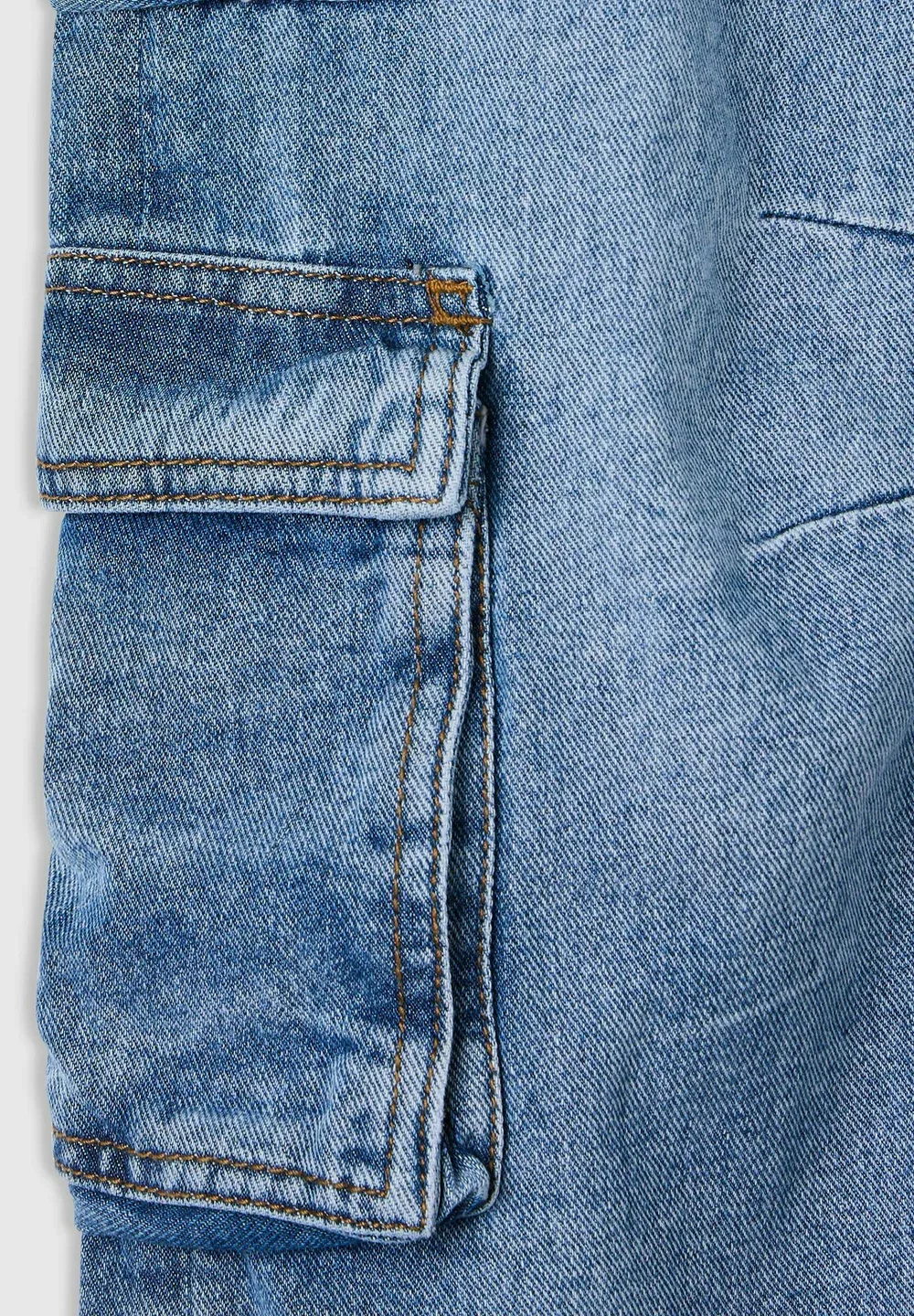Джинсы карго с широкими штанинами - джинсы свободного кроя Terranova, Blu Denim Medio — фото 3