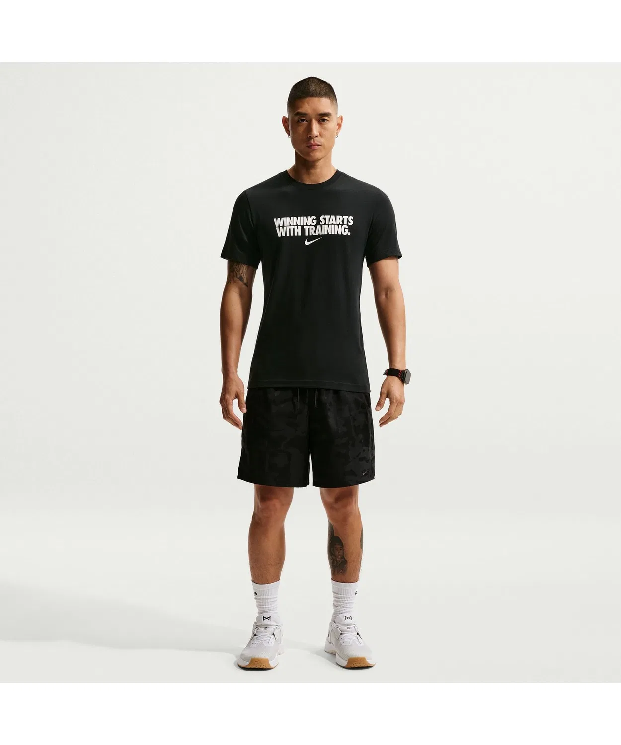 Мужская футболка с коротким рукавом Nike DF Winning NIKE, Black/Pink — фото 3