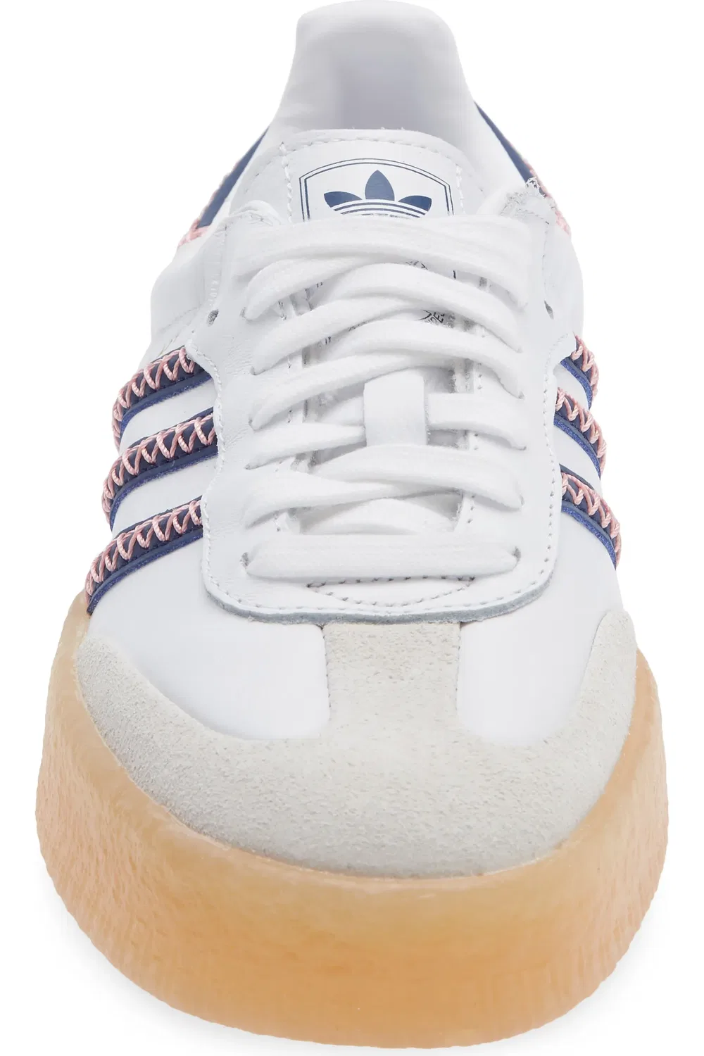 Кроссовки детские с обновленным верхом Sambae adidas, белый/темно-синий/розовый — фото 4