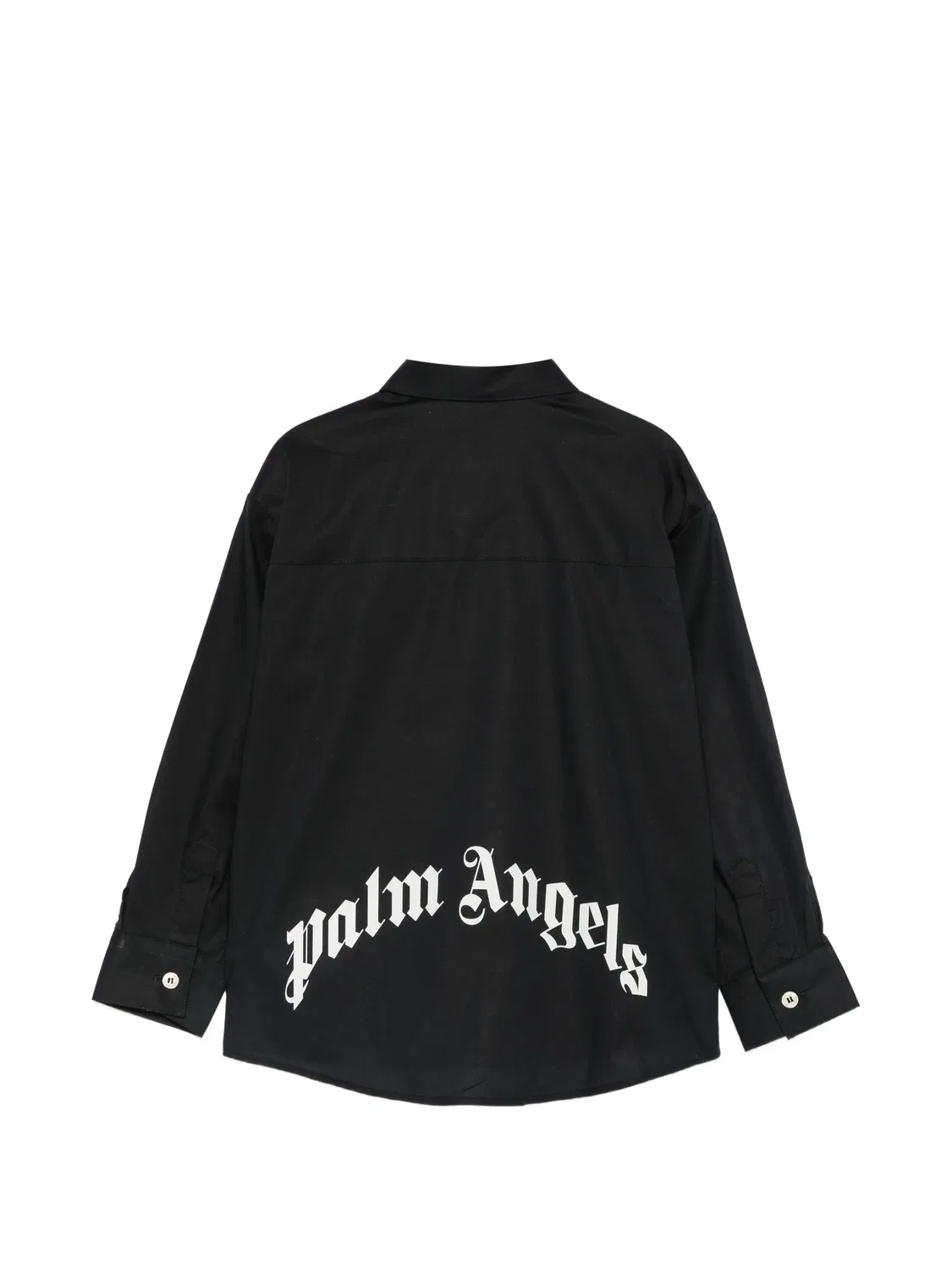 Рубашка с нашивкой логотипа, черная Palm Angels, черный — фото 3