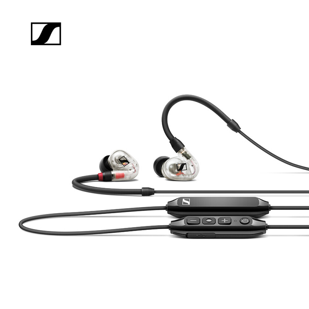 Беспроводные наушники-вкладыши SENNHEISER IE100PRO WIRELESS с креплением на шею, черный/прозрачный — фото 2
