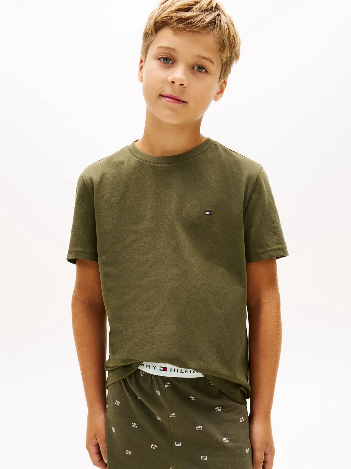 Футболка с круглым вырезом, 2 шт. Tommy Hilfiger, зеленый — фото 3