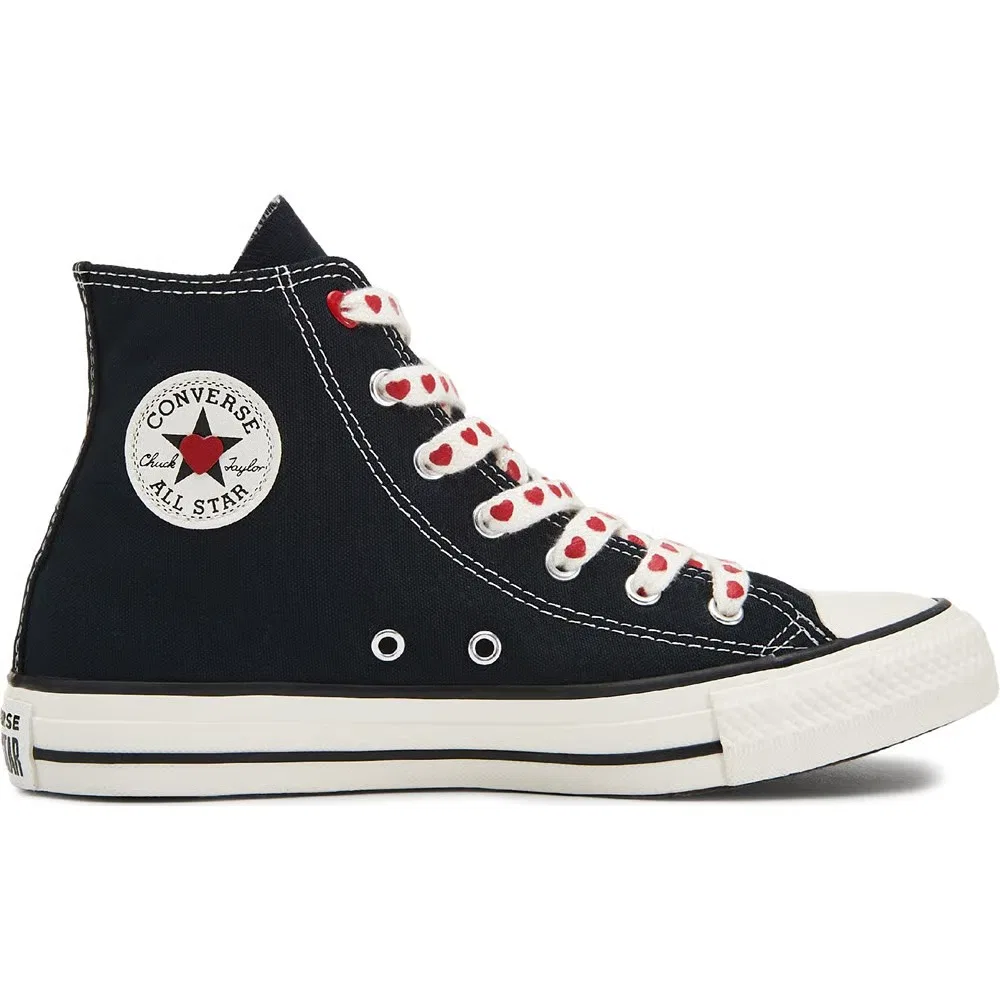 Детские кроссовки Chuck Taylor All Star High Top Converse, Black/Red — фото 2