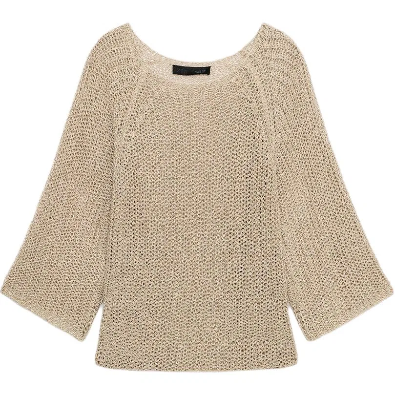 Женский свитер с умеренным кроем Sand ZARA, Sand