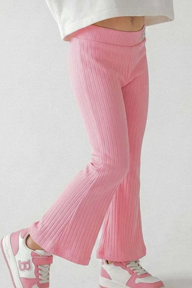 Детские леггинсы для девочек с заниженной талией Breeze, Pink
