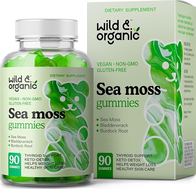 

Морской мох Wild & Organic, 90 жевательных конфет