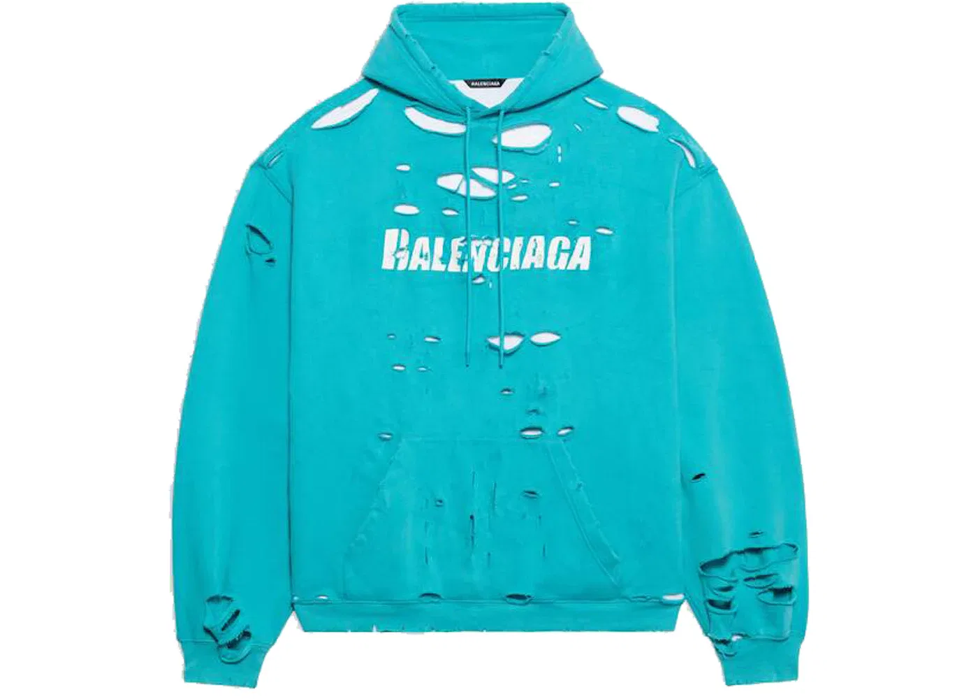 Мужской худи с принтом Caps Destroyed Balenciaga, Navy/White