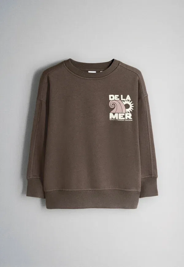 Свитшот с принтом Regular fit - 4 pack seam detail crews, The Set, коричневый, кремовый, розовый, черный — фото 3