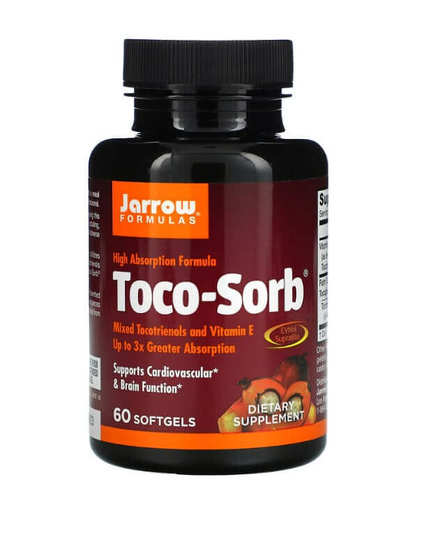 

Смесь токотриенолов и витамина Е, Toco-Sorb, 60 таблеток, Jarrow Formula