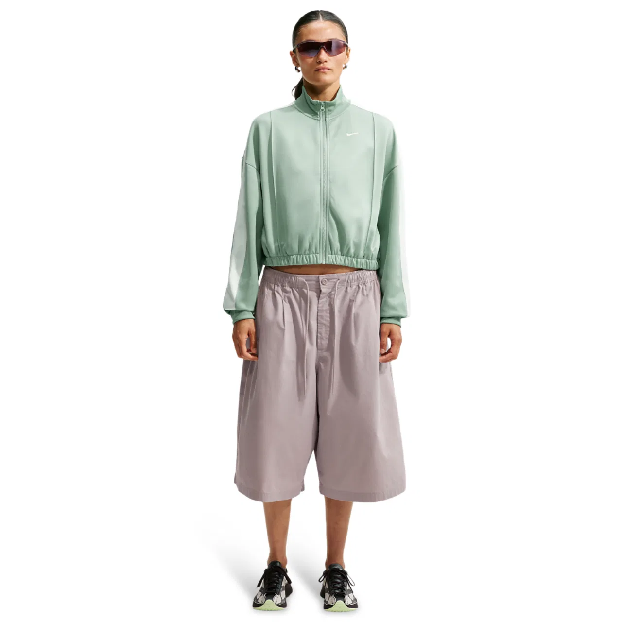 Женская куртка Nike NSW Track Jacket, цвет Sail/Steam/Barely Green — фото 3