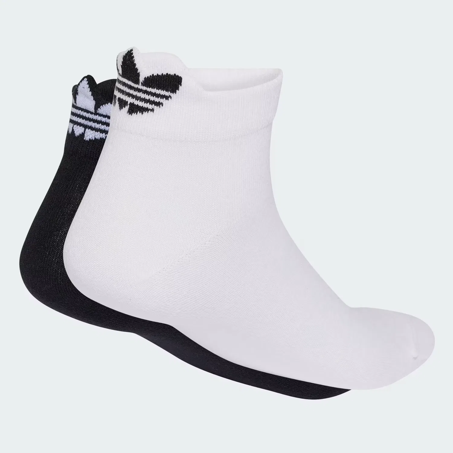 Носки укороченные, 2 пары, BACK TREFOIL SOCKS Adidas Originals, черный/белый — фото 2