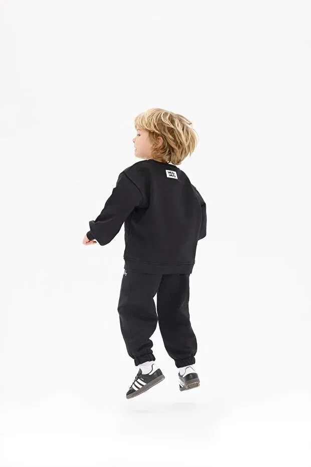 Детские спортивные штаны для девочек хлопковые Matchy Matchy, Black — фото 3