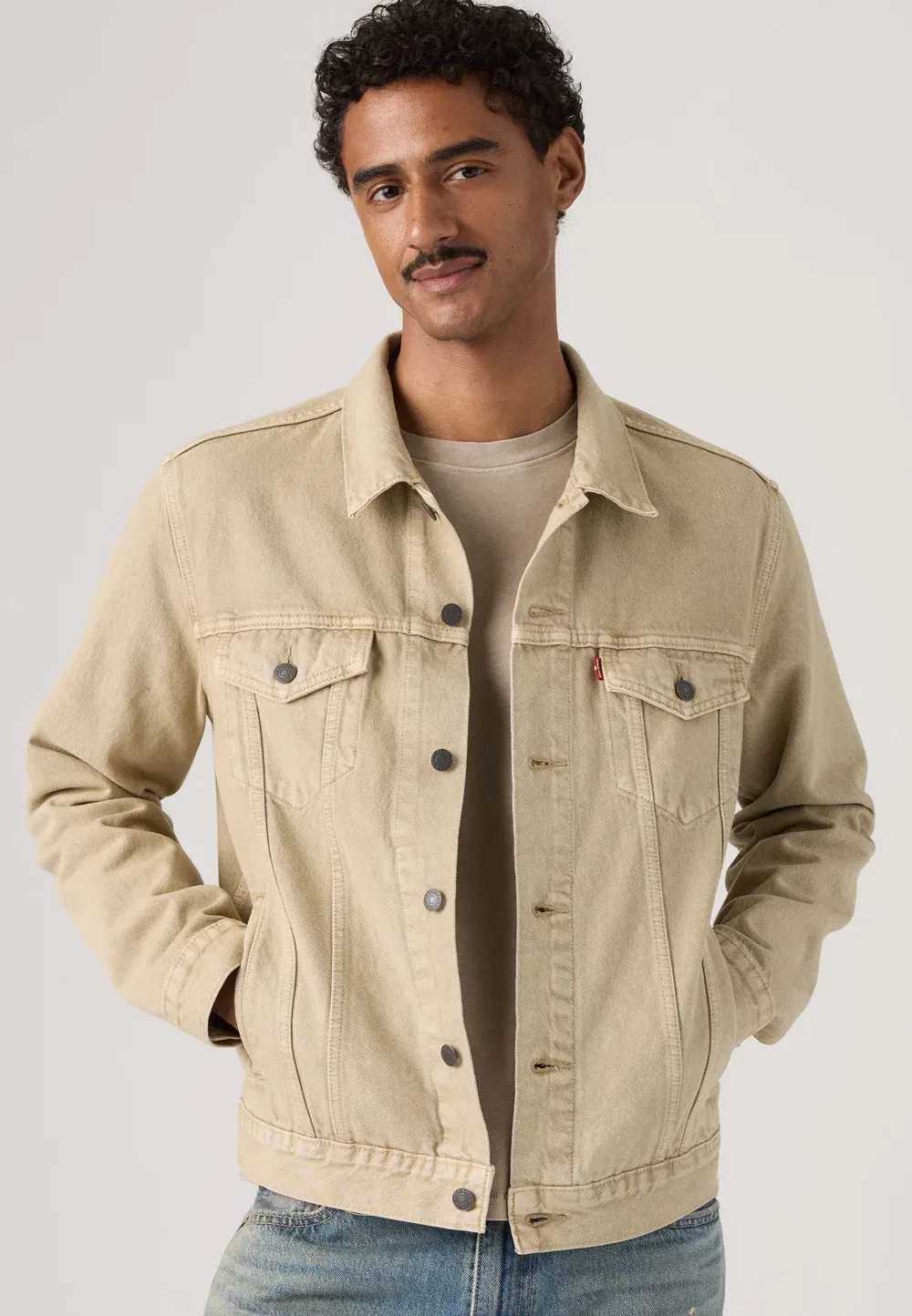 Джинсовая куртка дальнобойщика Levi'S, Yellow Sand — фото 3