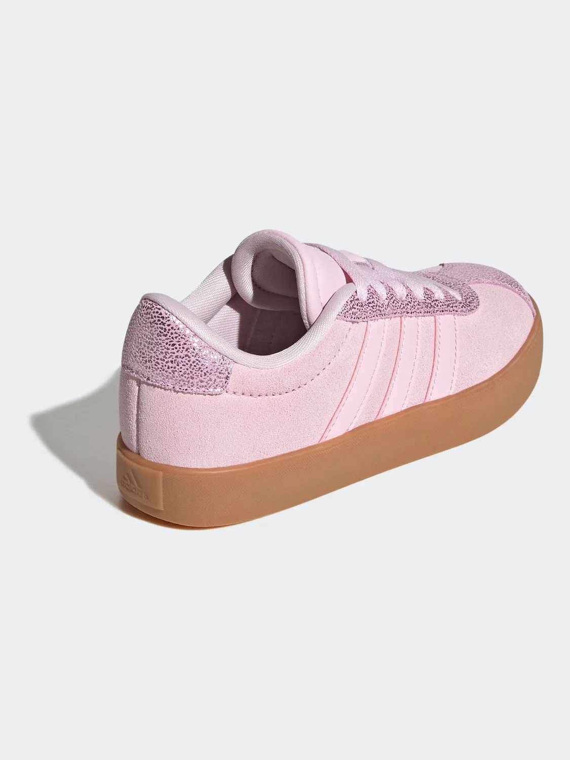 Кроссовки детские VL Court adidas, розовый — фото 4