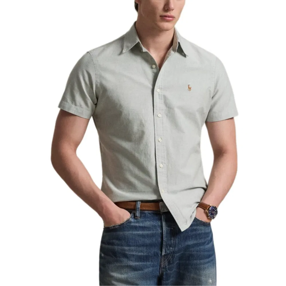Мужская рубашка поло классическая Polo Ralph Lauren, Trefoil Green — фото 3