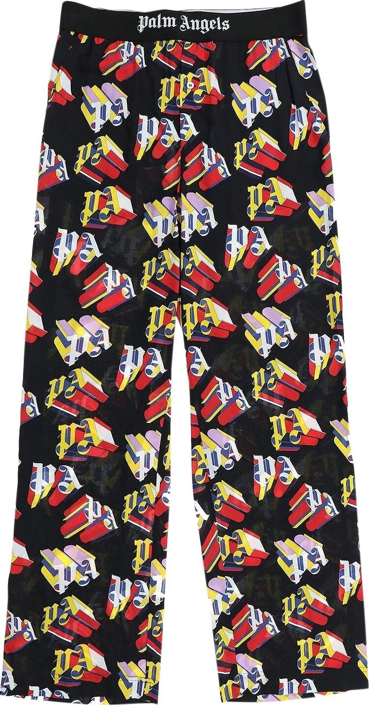 

Брюки Palm Angels 3D PA Pajama Pants 'Black/Red', черный