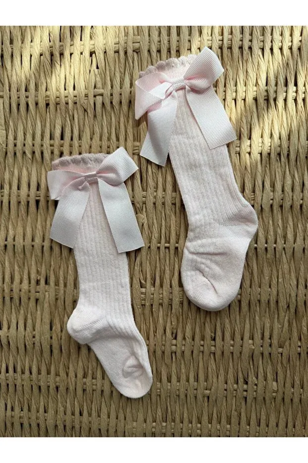 Детские носки для девочек с бантом Myluni, Pink