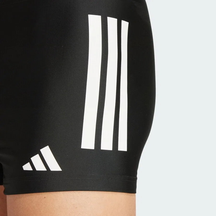 Плавки-боксеры ADIDAS PERFORMANCE Athletic Swim Trunks '3-Stripes Swim Boxers' черного цвета — фото 4