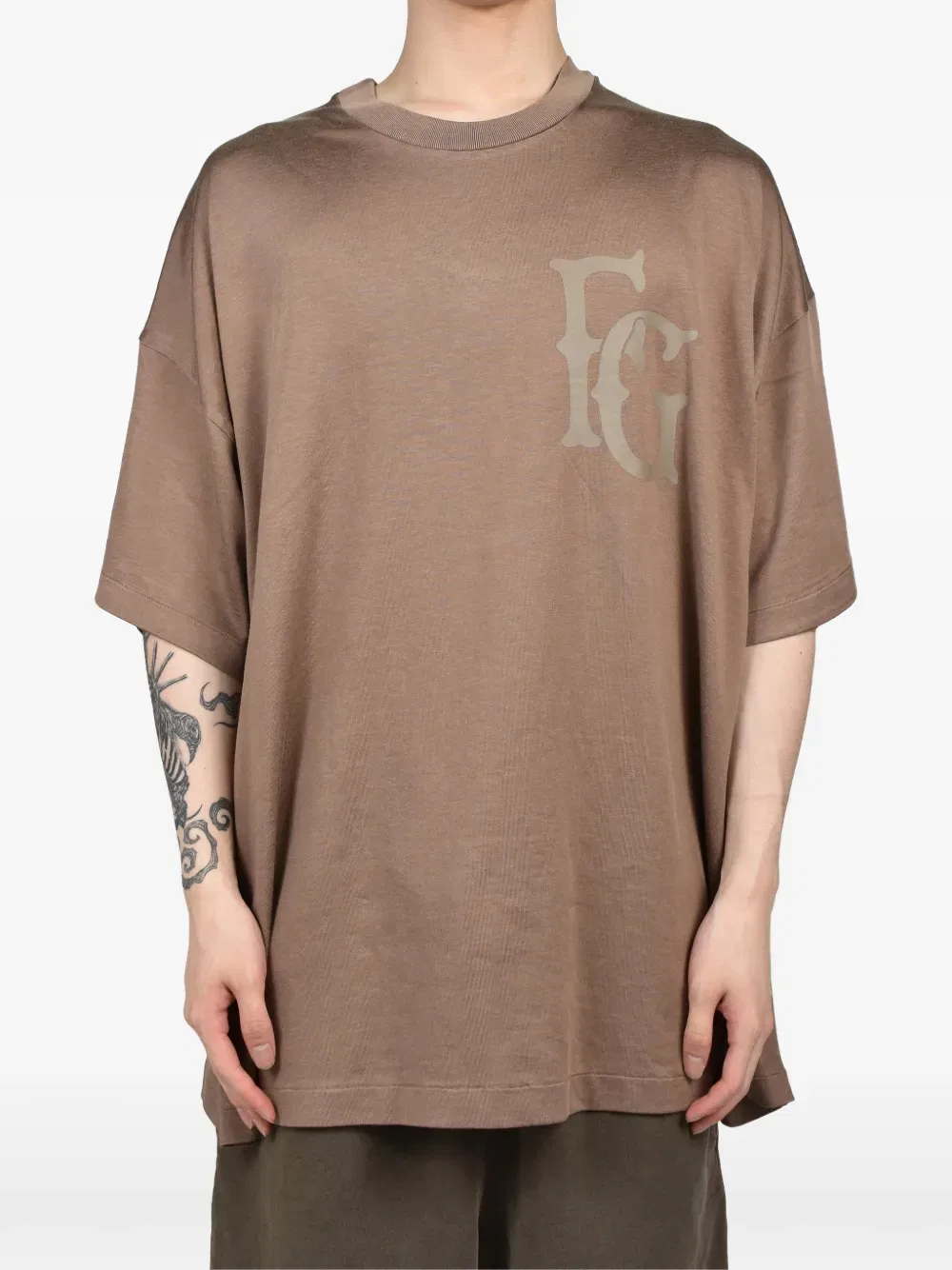 Футболка с принтом 43 Fear Of God, коричневый