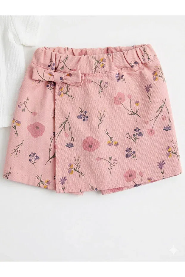 Детский комплект для девочек с цветочным принтом Balımbebe, Pink-White — фото 4