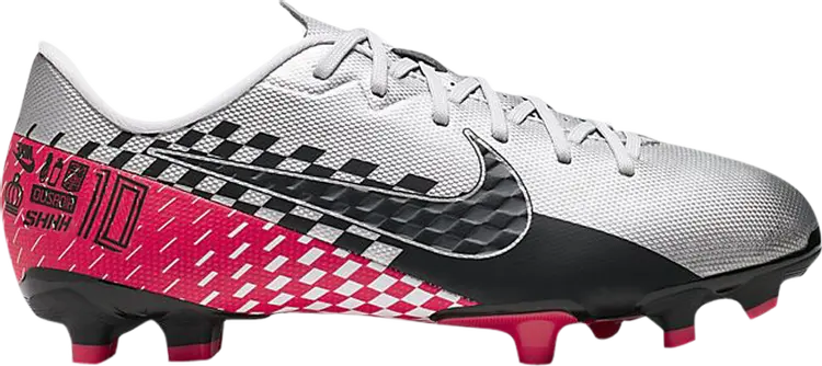 Бутсы Nike Neymar Jr. x Mercurial Vapor 13 Academy MG GS 'Speed Freak', серебряный — фото 2