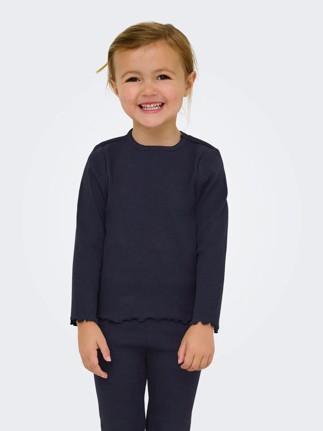 Лонгслив из риба Kmgtrinny Kids Only, темно-синий — фото 4