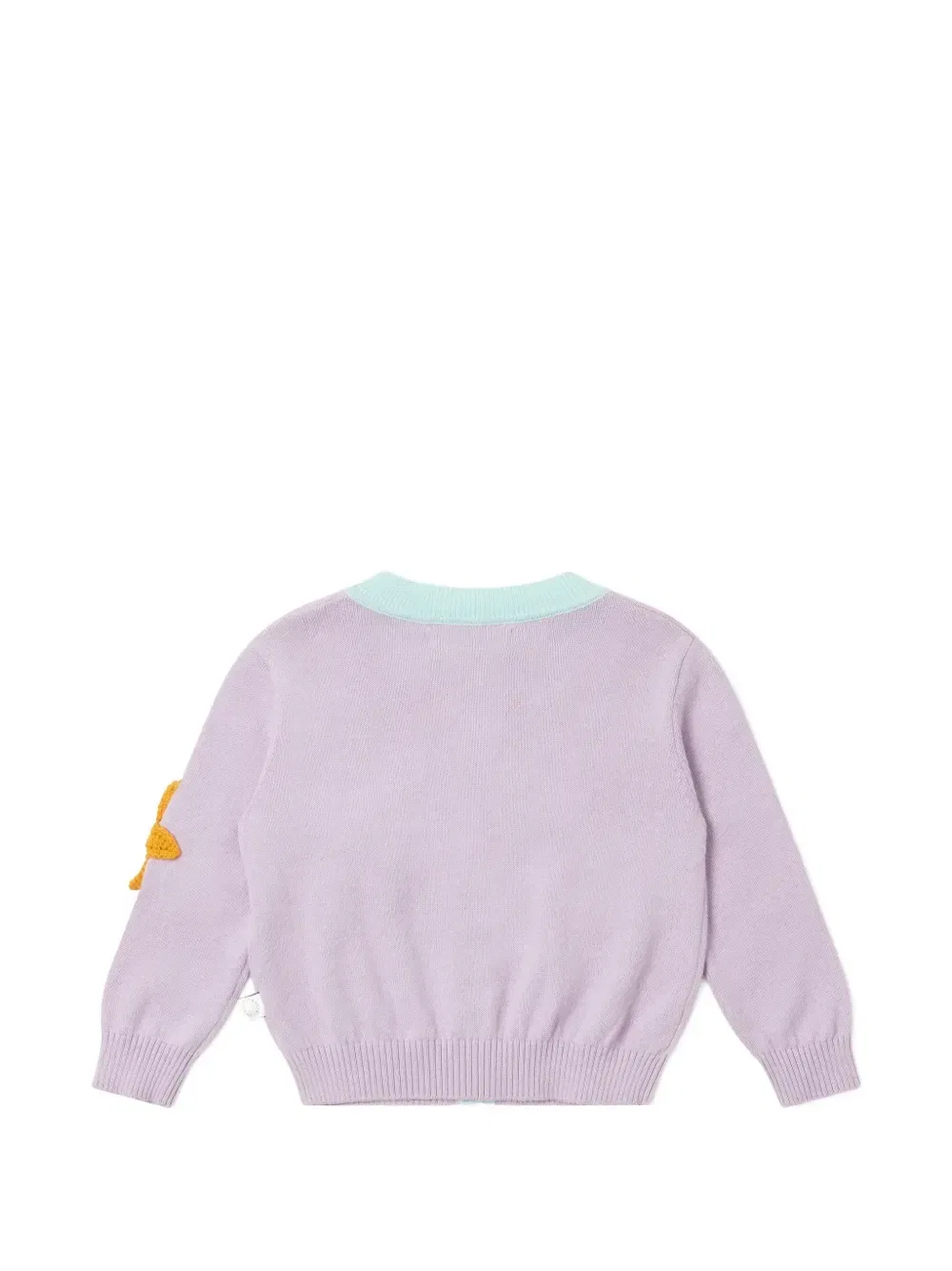 Кардиган со звездным узором Stella McCartney Kids, фиолетовый — фото 2