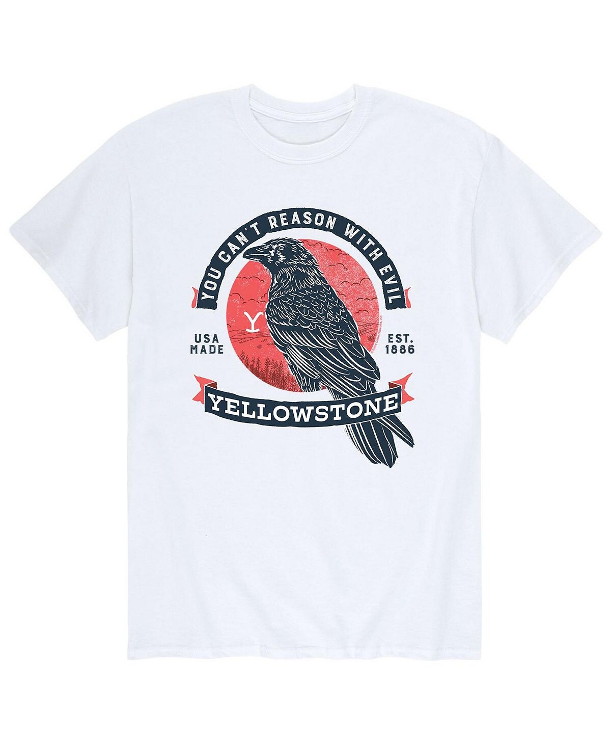 

Мужская футболка yellowstone crow AIRWAVES, белый