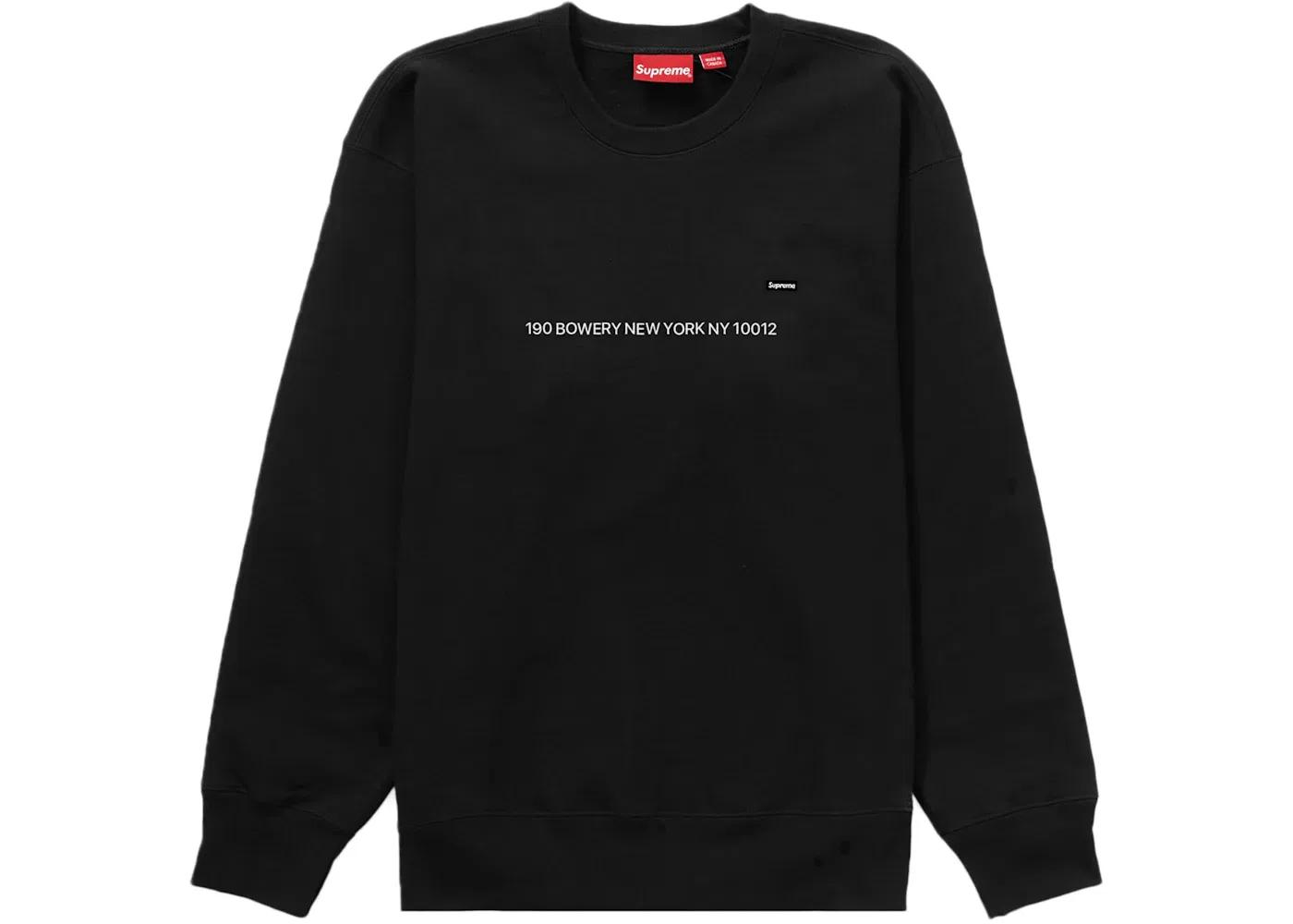 Мужской свитшот с круглым вырезом Supreme Crewneck (New York Shop Exclusive), Black