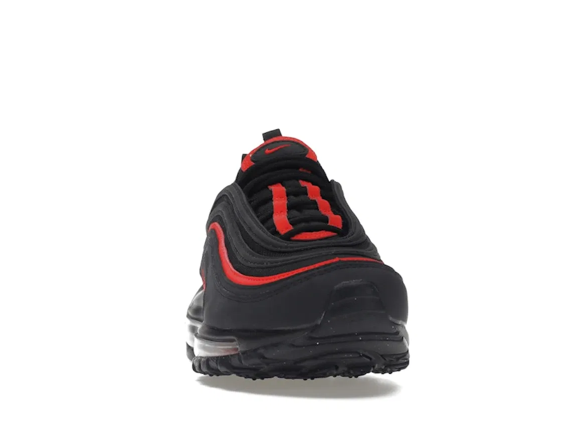 Детские кроссовки Lifestyle с контрастными акцентами Nike Air Max 97, Black/Black-Chile Red — фото 2