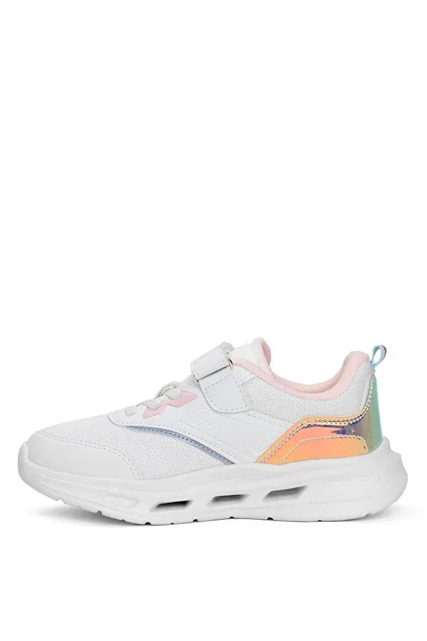 Детские кроссовки для девочек текстильные Kinetix, White - Pink — фото 3