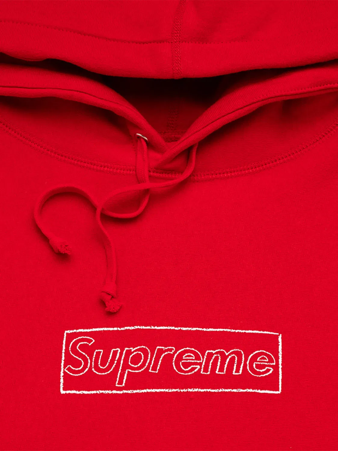 Supreme Худи Chalk Logo красное — фото 2